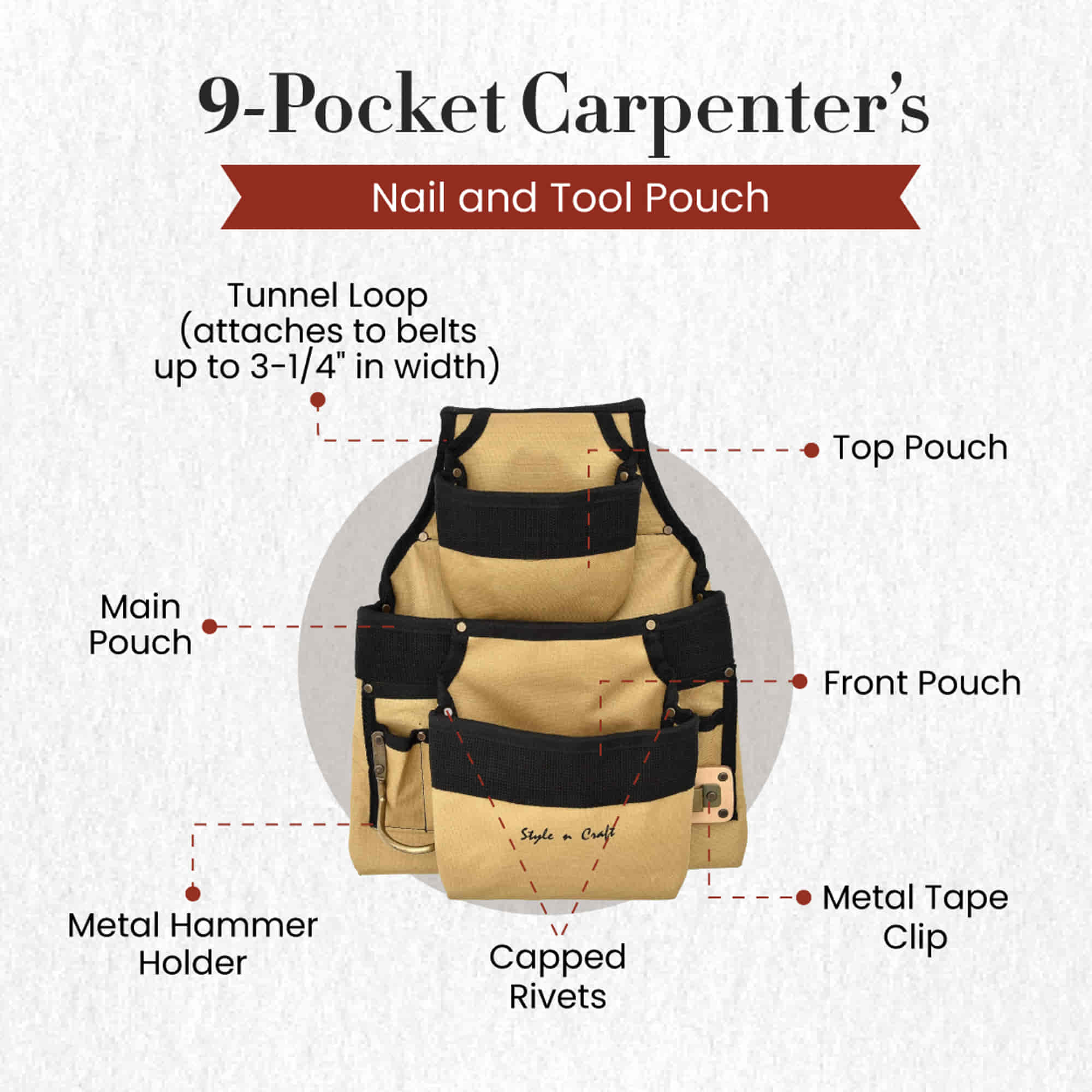 Pouch carpenter outlet