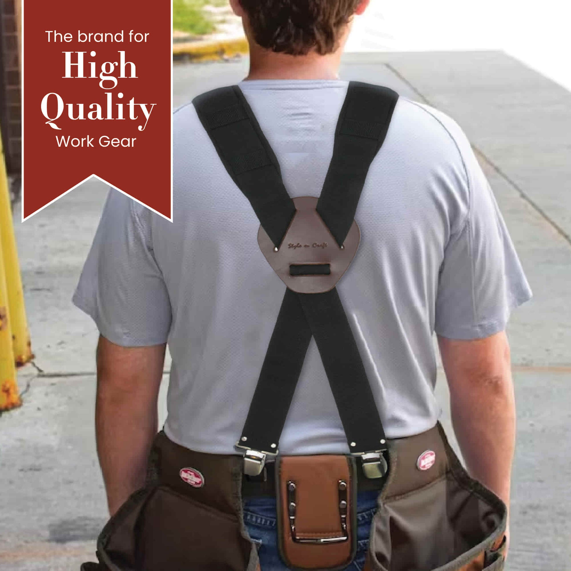 2 Inch Wide Padded Work Suspenders with Metal Clips | Style n Craft ...
