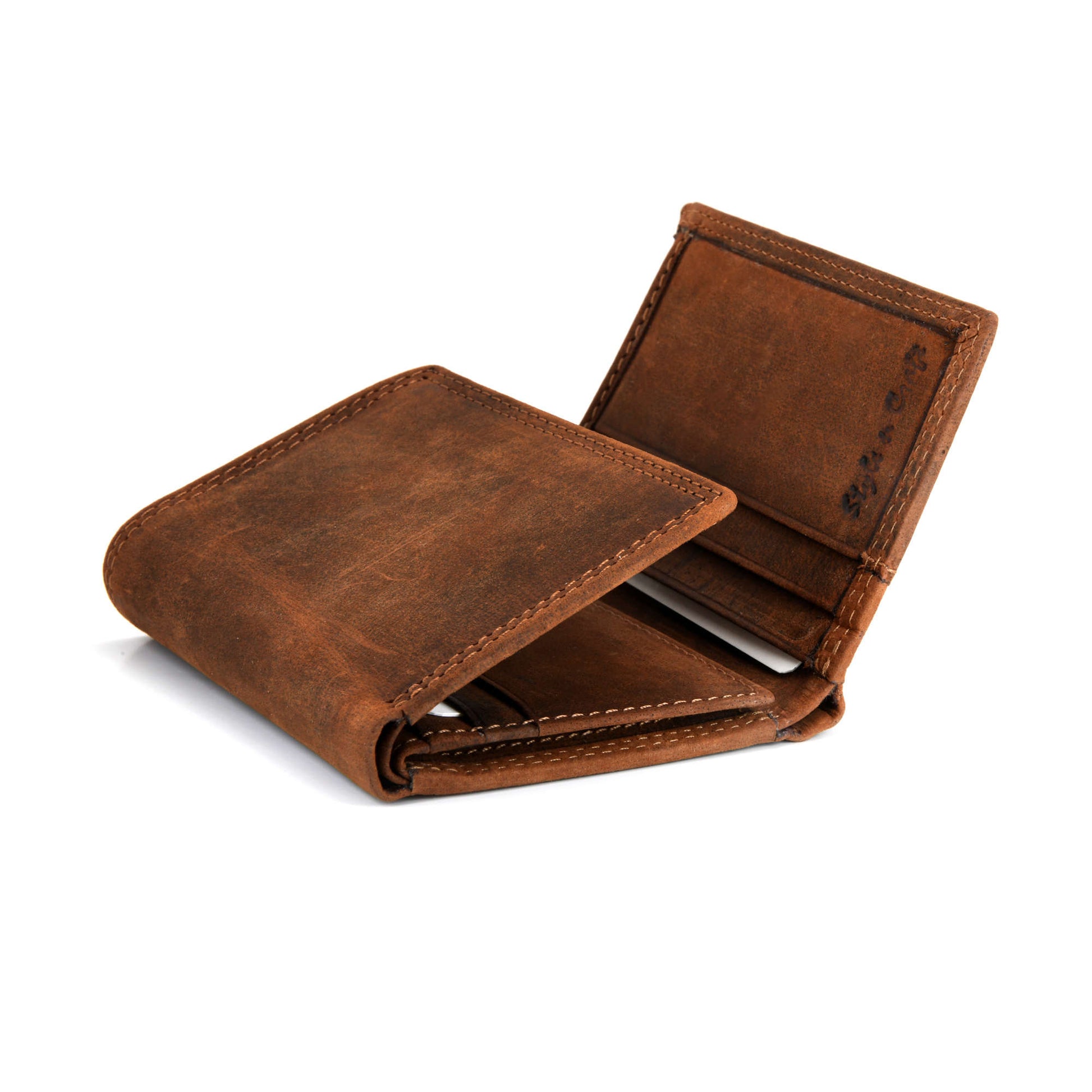Kore Essentials | Bi-Fold Mens Slim Wallet | Kore Full-Grain Leather RFID Blocker Wallet