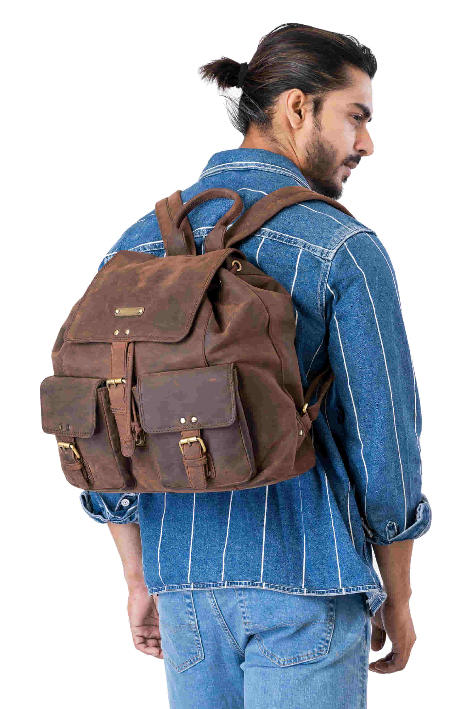 Hunter leather outlet backpack