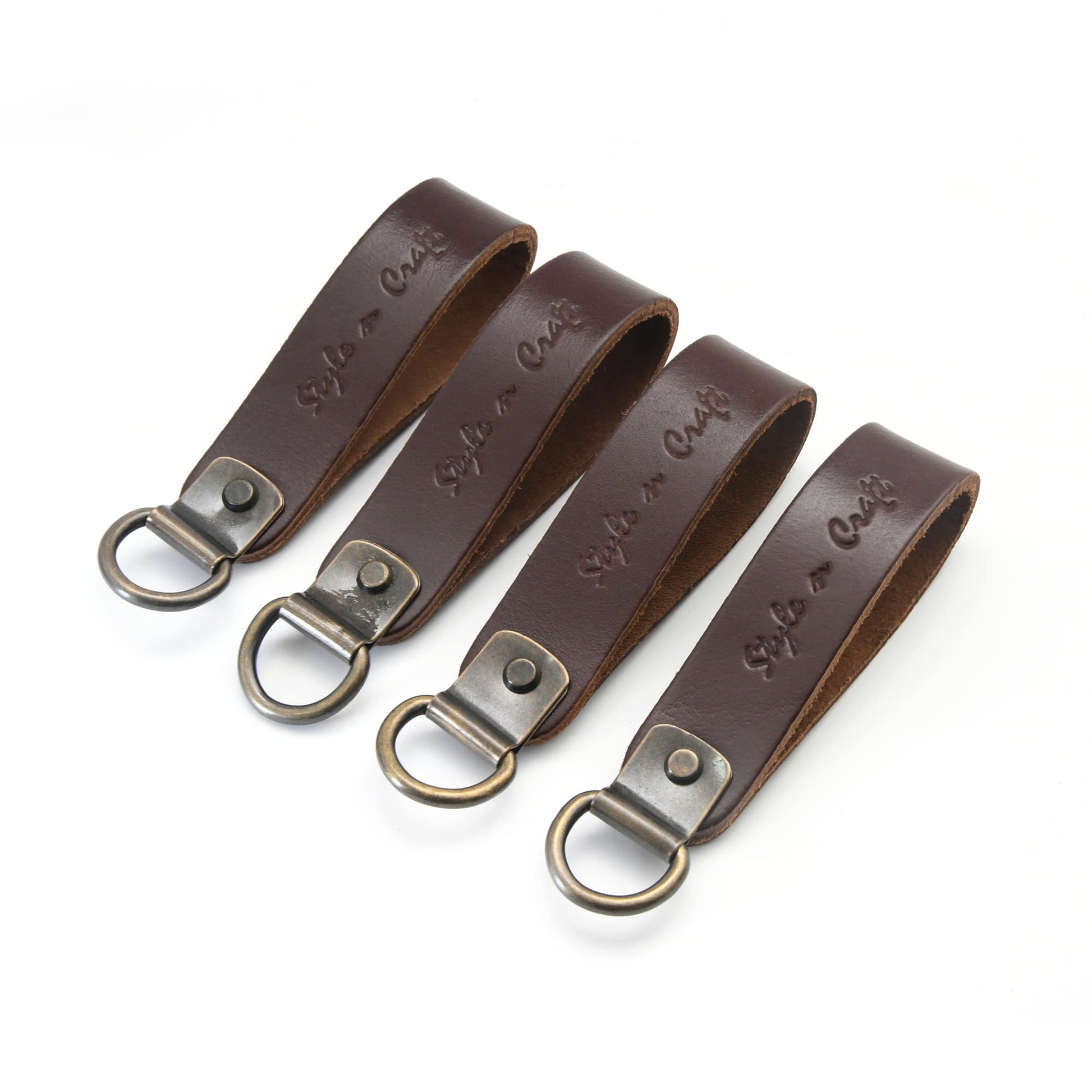 Suspender Attachment Set of D-Ring Leather Loops