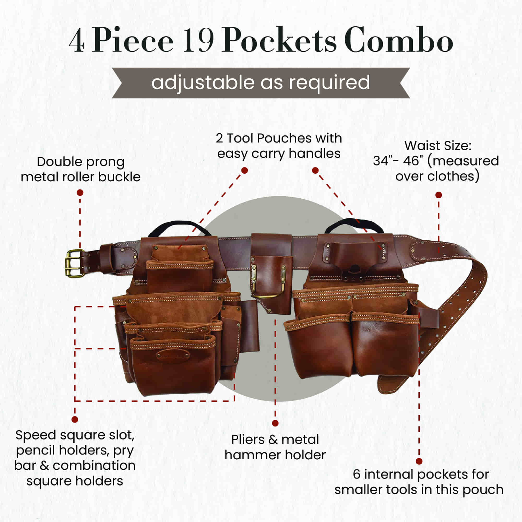 Piece 19 Pocket Framer's Combo in Grain Leather Style n Craft #98444